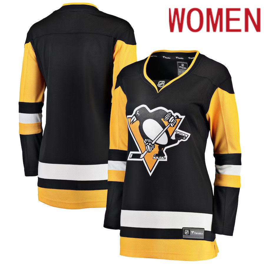 Women Pittsburgh Penguins Fanatics Branded Black Breakaway Home NHL Jersey